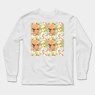 Elegant seamless pattern with flowers Long Sleeve T-Shirt